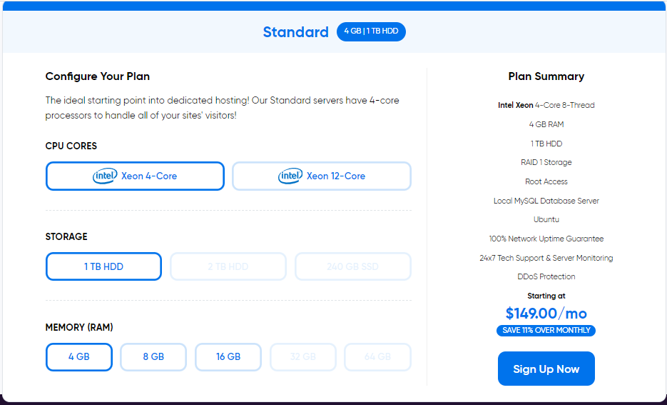 Dreamhost Dedicated hosting pricing