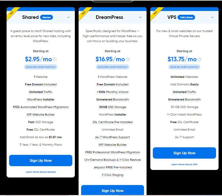 Dreamhost vs. A2hosting