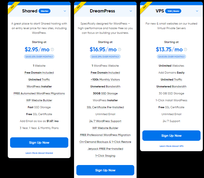 Dreamhost vs. Bluehost